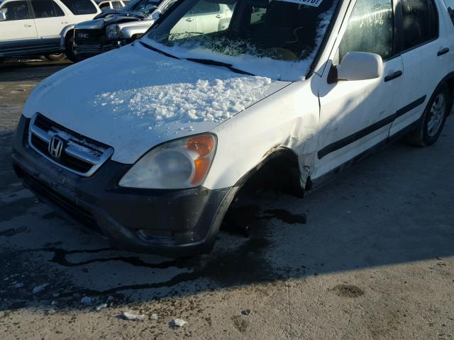 JHLRD78822C066231 - 2002 HONDA CR-V EX WHITE photo 9