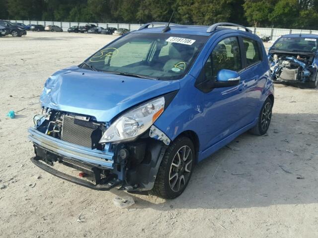 KL8CF6S91EC493101 - 2014 CHEVROLET SPARK 2LT BLUE photo 2