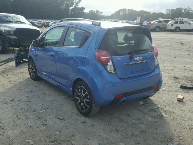 KL8CF6S91EC493101 - 2014 CHEVROLET SPARK 2LT BLUE photo 3