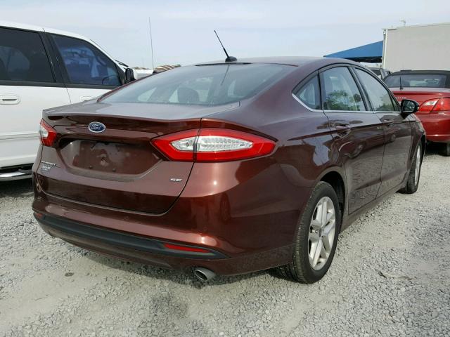 3FA6P0H79GR191148 - 2016 FORD FUSION SE BROWN photo 4