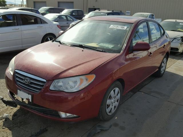 KMHDU46D67U167582 - 2007 HYUNDAI ELANTRA GL RED photo 2