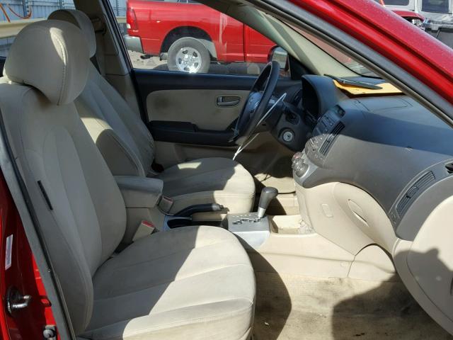 KMHDU46D67U167582 - 2007 HYUNDAI ELANTRA GL RED photo 5