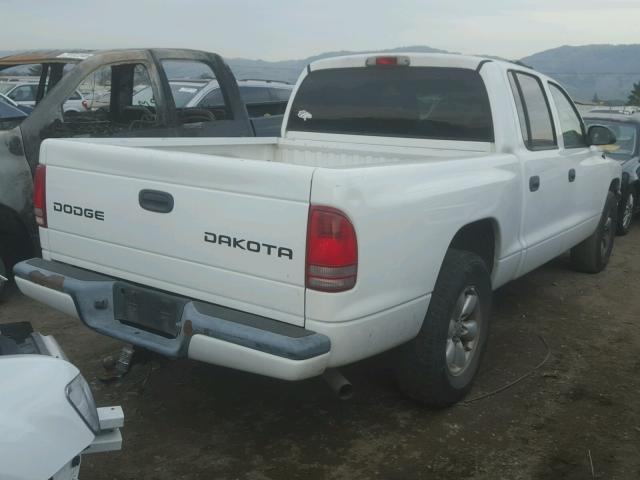 1D7HL38K94S585436 - 2004 DODGE DAKOTA QUA WHITE photo 4