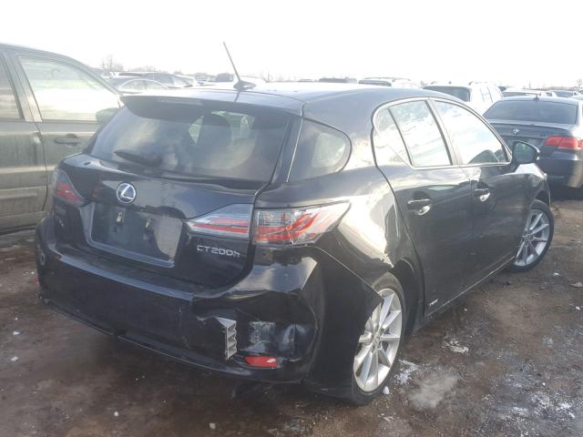 JTHKD5BHXD2147206 - 2013 LEXUS CT 200 BLACK photo 4