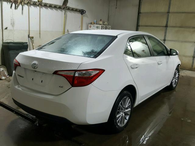 2T1BURHE8EC049784 - 2014 TOYOTA COROLLA L WHITE photo 4