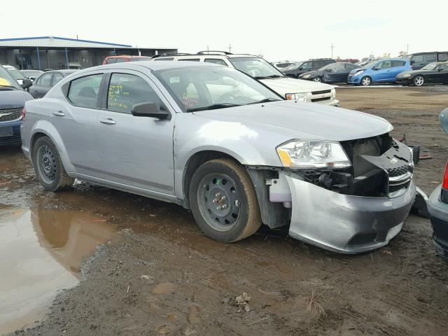 1C3CDZAB0DN756236 - 2013 DODGE AVENGER SE SILVER photo 1