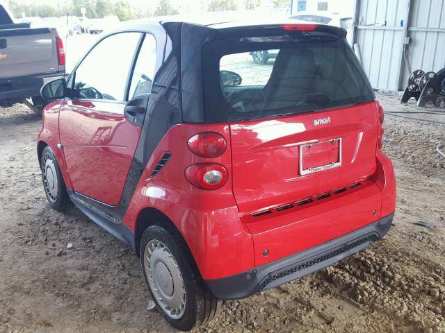 WMEEJ3BA2EK781496 - 2014 SMART FORTWO PUR RED photo 3