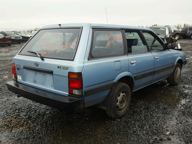 JF2AN52BXMD411875 - 1991 SUBARU LOYALE BLUE photo 4