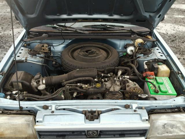 JF2AN52BXMD411875 - 1991 SUBARU LOYALE BLUE photo 7