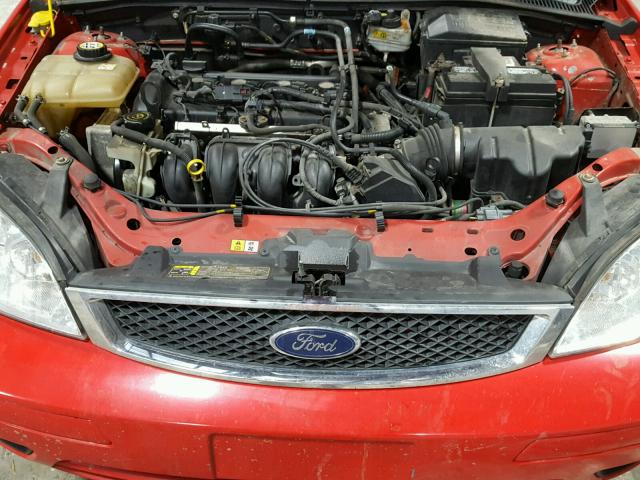 1FAHP34N07W134154 - 2007 FORD FOCUS ZX4 RED photo 7