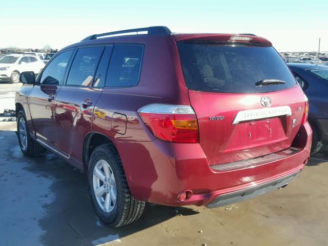 JTEDS41A782014824 - 2008 TOYOTA HIGHLANDER RED photo 3