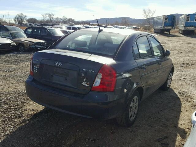 KMHCN4AC6AU461241 - 2010 HYUNDAI ACCENT GLS GRAY photo 4