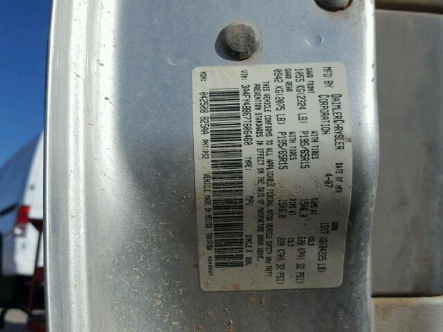 3A4FY48B67T606460 - 2007 CHRYSLER PT CRUISER SILVER photo 10