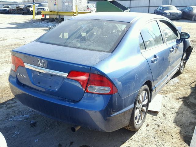 19XFA16859E000431 - 2009 HONDA CIVIC EX BLUE photo 4