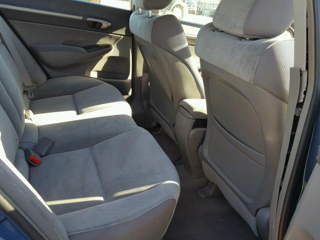19XFA16859E000431 - 2009 HONDA CIVIC EX BLUE photo 6