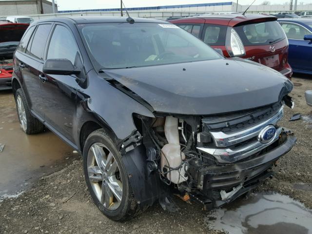 2FMDK4JC0CBA00252 - 2012 FORD EDGE SEL BLACK photo 1