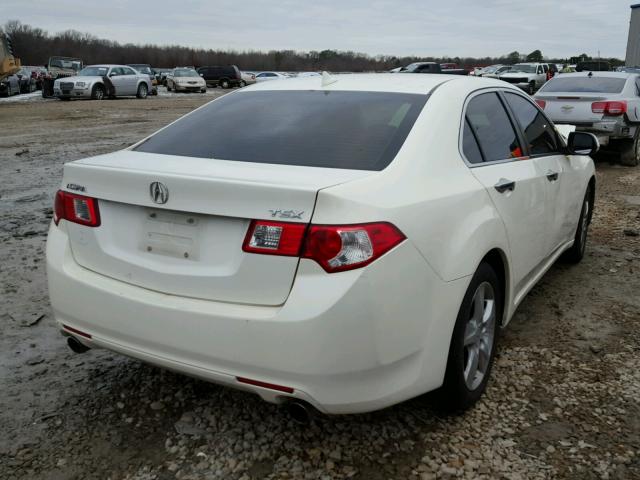 JH4CU2F61AC000029 - 2010 ACURA TSX WHITE photo 4