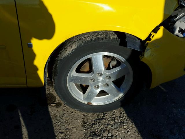 1G1AL18F587180064 - 2008 CHEVROLET COBALT LT YELLOW photo 9