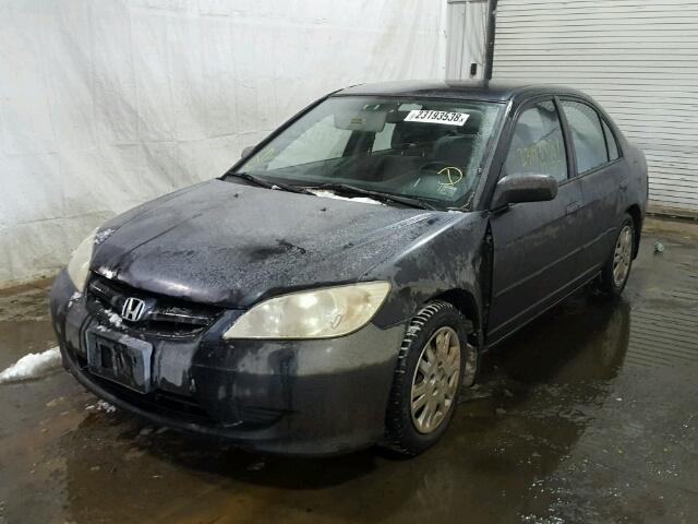 2HGES15594H505564 - 2004 HONDA CIVIC LX BLACK photo 2