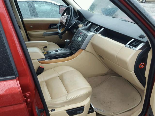 SALSF25436A955840 - 2006 LAND ROVER RANGE ROVE RED photo 5