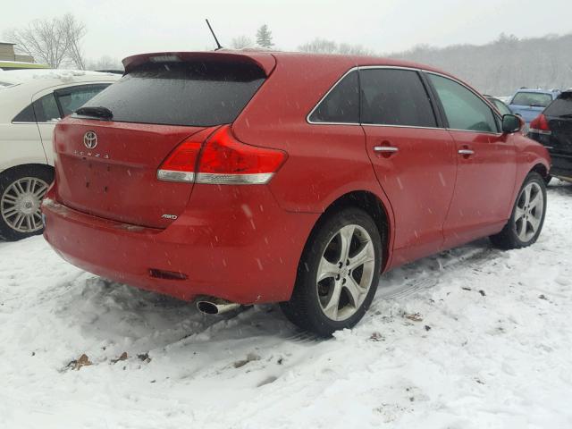 4T3BK3BB1BU049399 - 2011 TOYOTA VENZA BASE RED photo 4