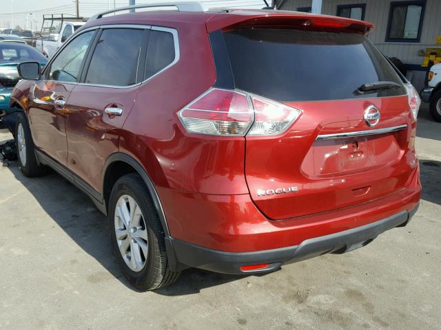 5N1AT2MT4FC776422 - 2015 NISSAN ROGUE S RED photo 3