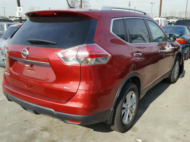 5N1AT2MT4FC776422 - 2015 NISSAN ROGUE S RED photo 4