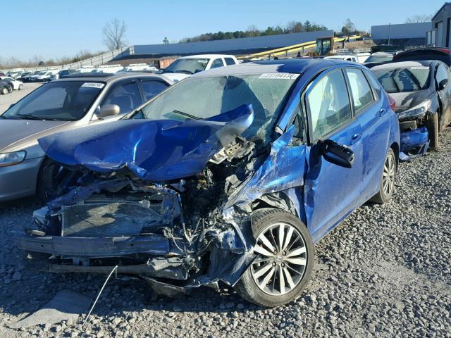 3HGGK5H89FM710554 - 2015 HONDA FIT EX BLUE photo 2