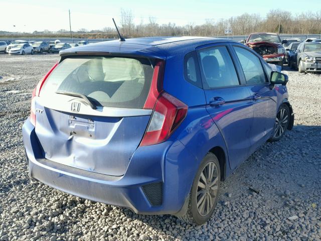 3HGGK5H89FM710554 - 2015 HONDA FIT EX BLUE photo 4