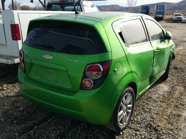 1G1JC6SH6E4220835 - 2014 CHEVROLET SONIC LT GREEN photo 4