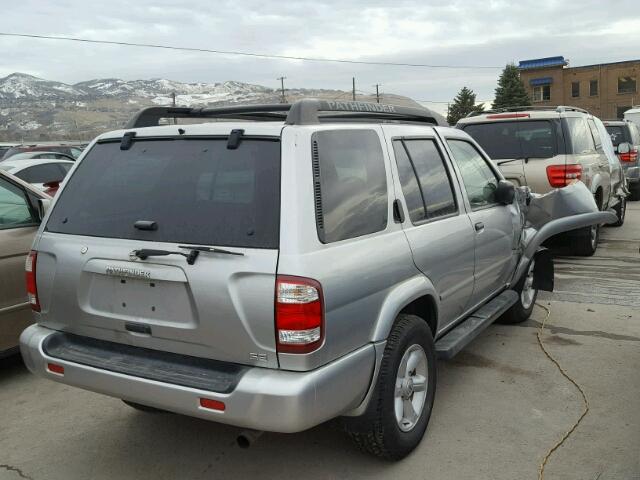 JN8DR09Y64W917130 - 2004 NISSAN PATHFINDER SILVER photo 4