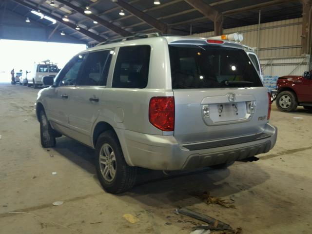 2HKYF18594H540575 - 2004 HONDA PILOT EXL SILVER photo 3