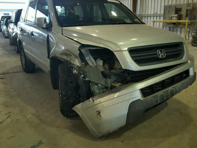 2HKYF18594H540575 - 2004 HONDA PILOT EXL SILVER photo 9