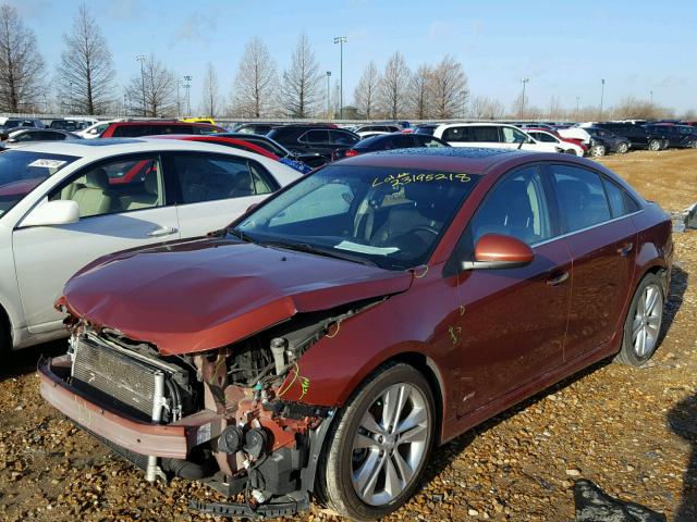 1G1PG5SB2D7119230 - 2013 CHEVROLET CRUZE LTZ BROWN photo 2