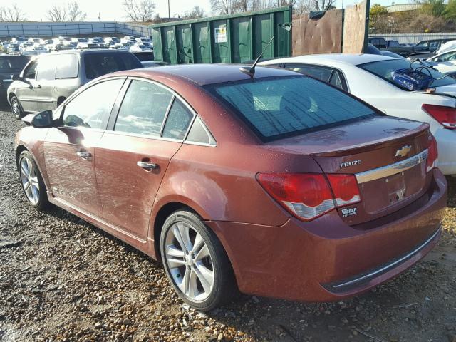 1G1PG5SB2D7119230 - 2013 CHEVROLET CRUZE LTZ BROWN photo 3