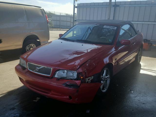 YV1NC56D91J019401 - 2001 VOLVO C70 TURBO RED photo 2