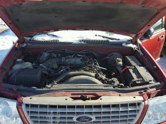 1FMZU64W54UB16723 - 2004 FORD EXPLORER E RED photo 7