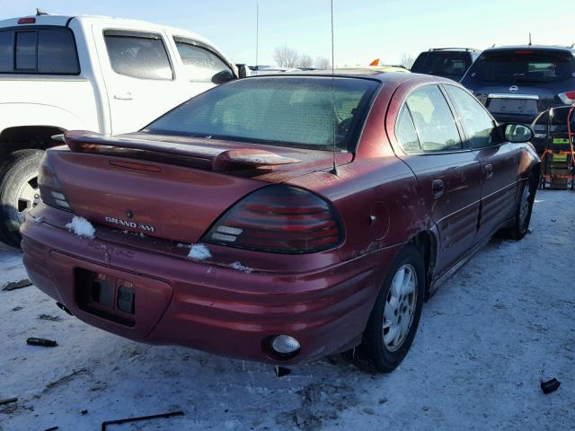 1G2NF52E72M639406 - 2002 PONTIAC GRAND AM S Tünd qırmızı foto 4