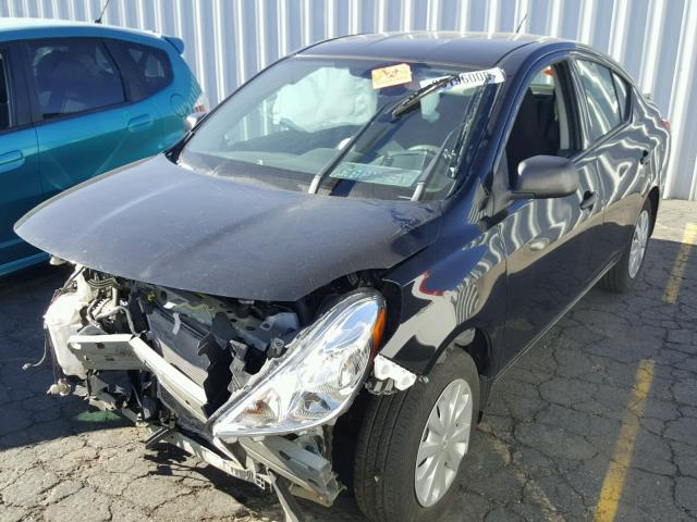 3N1CN7AP9EL857854 - 2014 NISSAN VERSA S BLACK photo 2