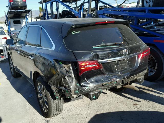 5FRYD3H44EB005273 - 2014 ACURA MDX TECHNO BLACK photo 3