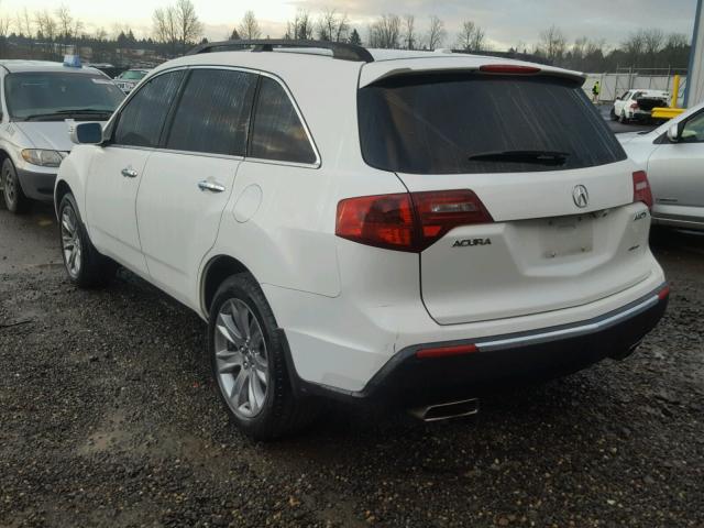 2HNYD2H65CH536450 - 2012 ACURA MDX ADVANC WHITE photo 3