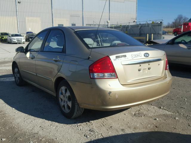 KNAFE221895668669 - 2009 KIA SPECTRA EX BEIGE photo 3