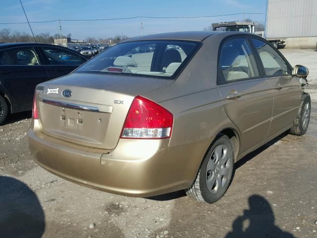 KNAFE221895668669 - 2009 KIA SPECTRA EX BEIGE photo 4