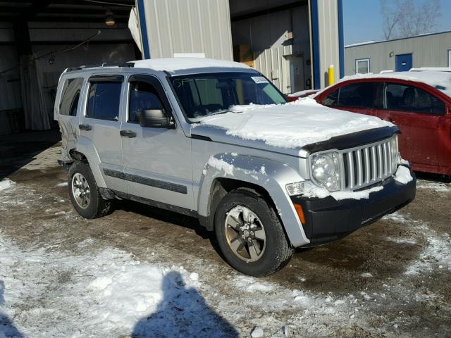 1J8GN28K48W102839 - 2008 JEEP LIBERTY SP SILVER photo 1