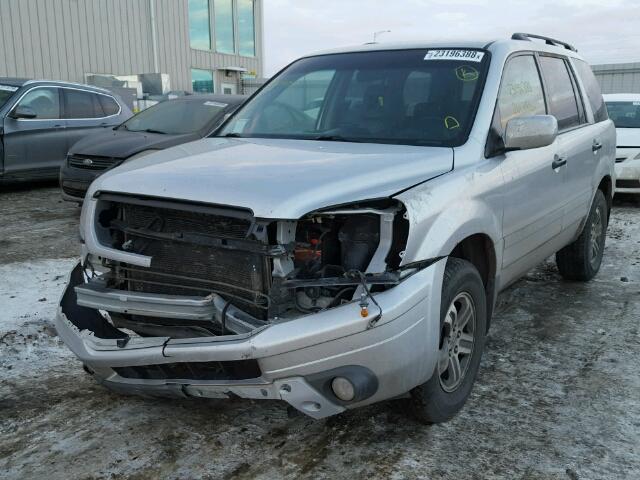 2HKYF18563H003189 - 2003 HONDA PILOT EXL SILVER photo 2