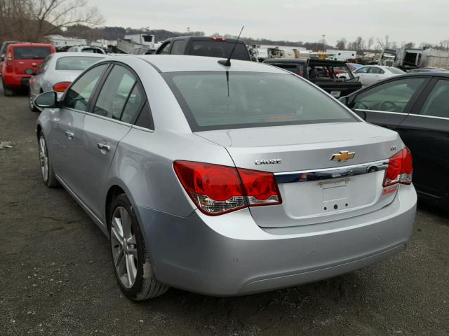 1G1PH5SCXC7256095 - 2012 CHEVROLET CRUZE LTZ SILVER photo 3