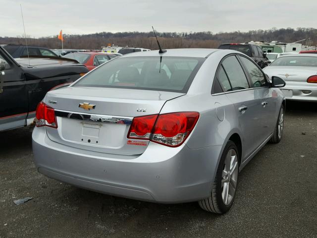 1G1PH5SCXC7256095 - 2012 CHEVROLET CRUZE LTZ SILVER photo 4