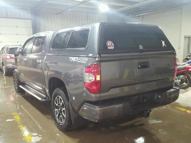 5TFHY5F19EX377885 - 2014 TOYOTA TUNDRA CRE GRAY photo 3