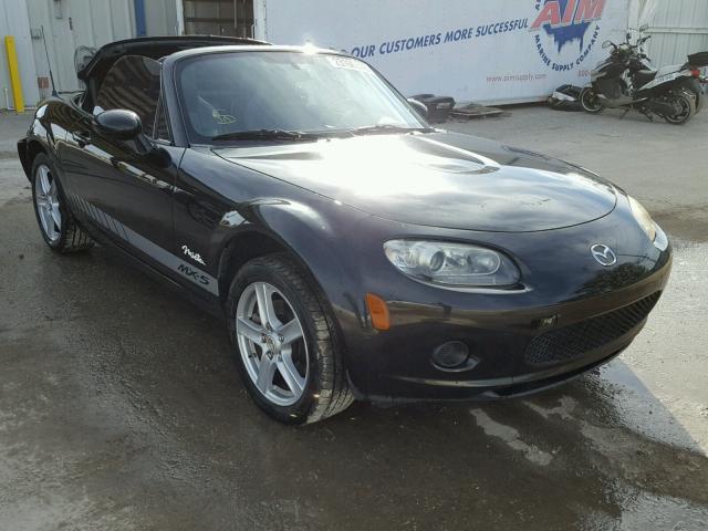 JM1NC25F080153320 - 2008 MAZDA MX-5 MIATA BLACK photo 1