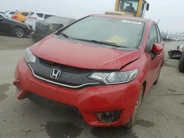 3HGGK5H8XFM712409 - 2015 HONDA FIT EX RED photo 2